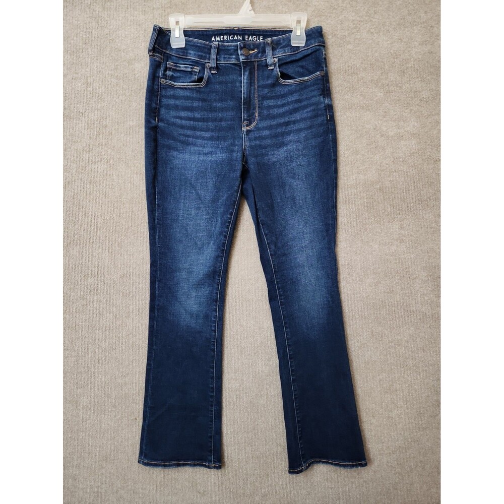 American Eagle Skinny Kick Jeans Womens 6 Short Blue Next Level Stretch